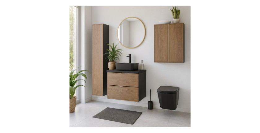 Ensemble de meubles de salle de bain SAVIA avec toilette mis en situation