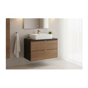 Ensemble de salle de bain SAVIA : meuble sous vasque 80cm + plan vasque