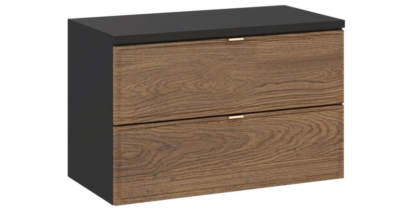 Ensemble de salle de bain SAVIA : meuble sous vasque 80cm + plan vasque