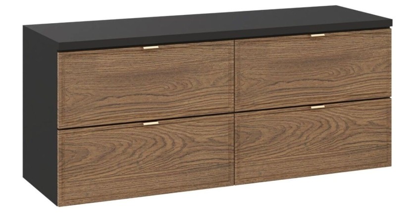 Ensemble de salle de bain SAVIA : meubles sous vasque 120cm + plan vasque