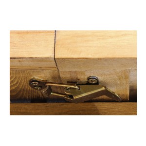 Table de salle à manger LOVARK – Bois recyclé de pin et métal – 120-160 cm – Extensible – Style industriel