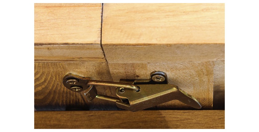 Table de salle à manger LOVARK – Bois recyclé et métal – 140-180 cm – Extensible – Style industriel