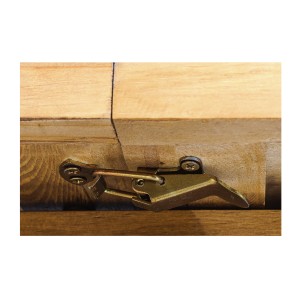 Table de salle à manger LOVARK – Bois recyclé et métal – 140-180 cm – Extensible – Style industriel