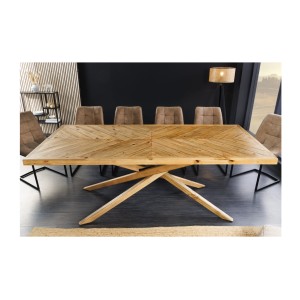 Table de salle à manger LOVARK – Bois massif recyclé – 200 cm – Style rustique