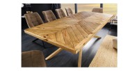 Table de salle à manger LOVARK – Bois massif recyclé – 200 cm – Style rustique