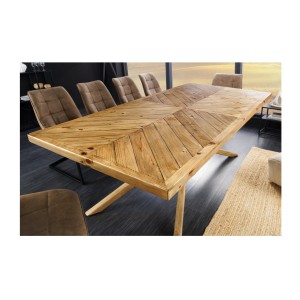 Table de salle à manger LOVARK – Bois massif recyclé – 200 cm – Style rustique