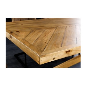 Table de salle à manger LOVARK – Bois massif recyclé – 200 cm – Style rustique