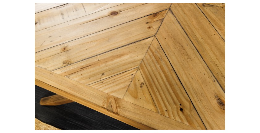 Table de salle à manger LOVARK – Bois massif recyclé – 200 cm – Style rustique