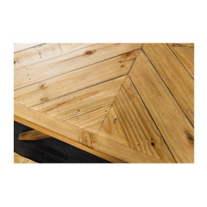 Table de salle à manger LOVARK – Bois massif recyclé – 200 cm – Style rustique