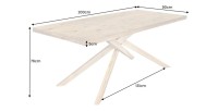 Table de salle à manger LOVARK – Bois massif recyclé – 200 cm – Style rustique