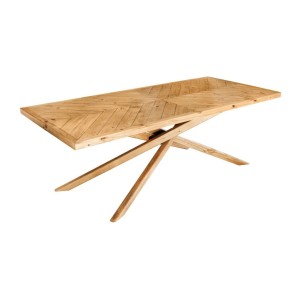Table de salle à manger LOVARK – Bois massif recyclé – 200 cm – Style rustique