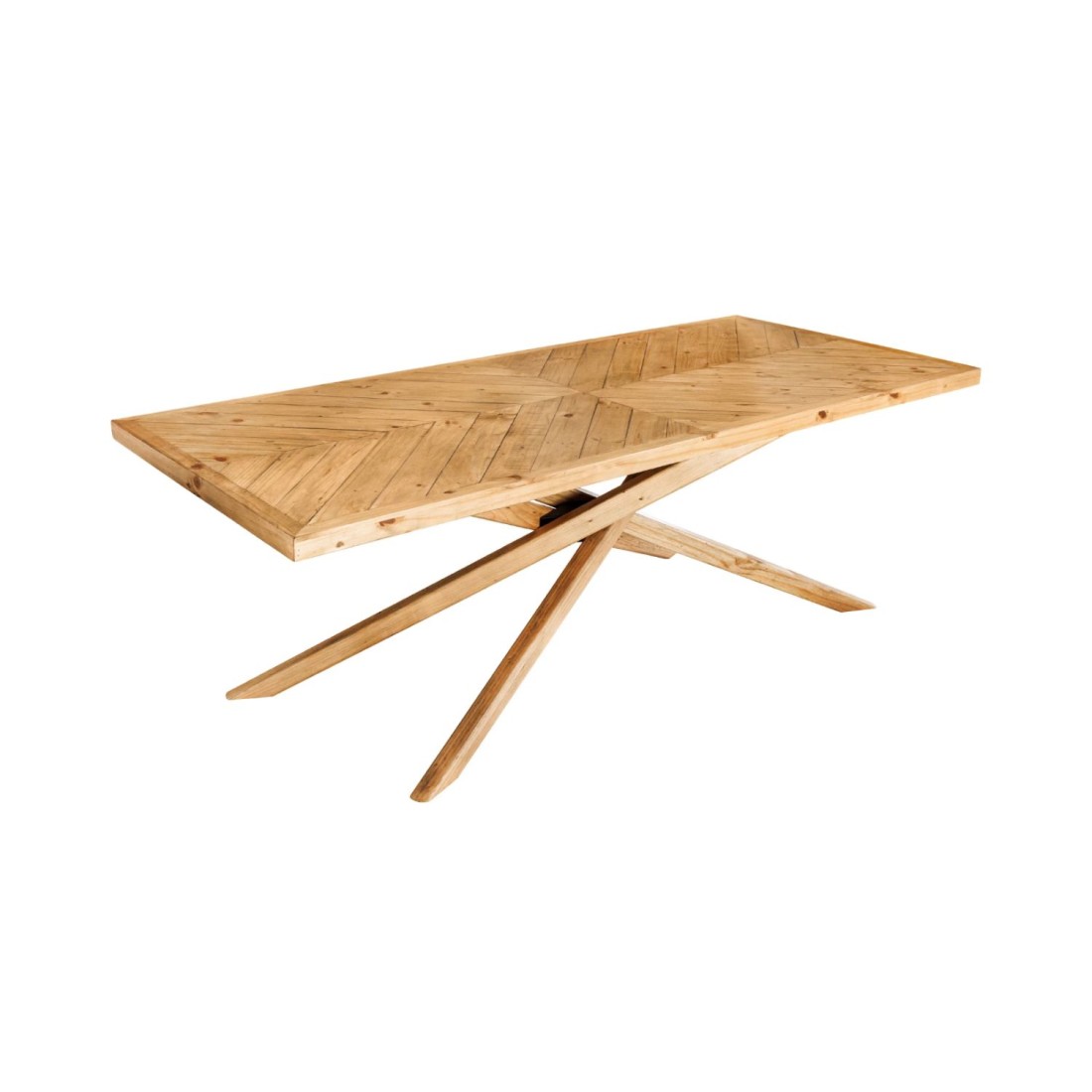 Table de salle à manger LOVARK – Bois massif recyclé – 200 cm – Style rustique