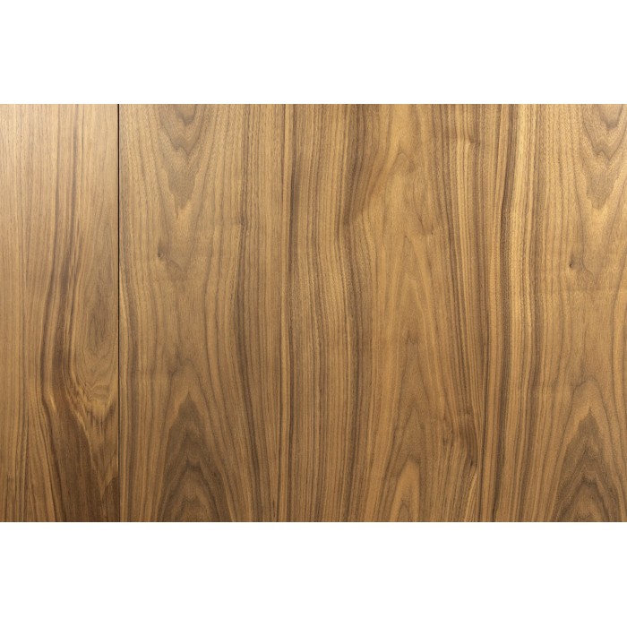 Eettafel RADIAM - Donker notenhout gefineerd MDF en metaal - 200-320 cm - Uitschuifbaar