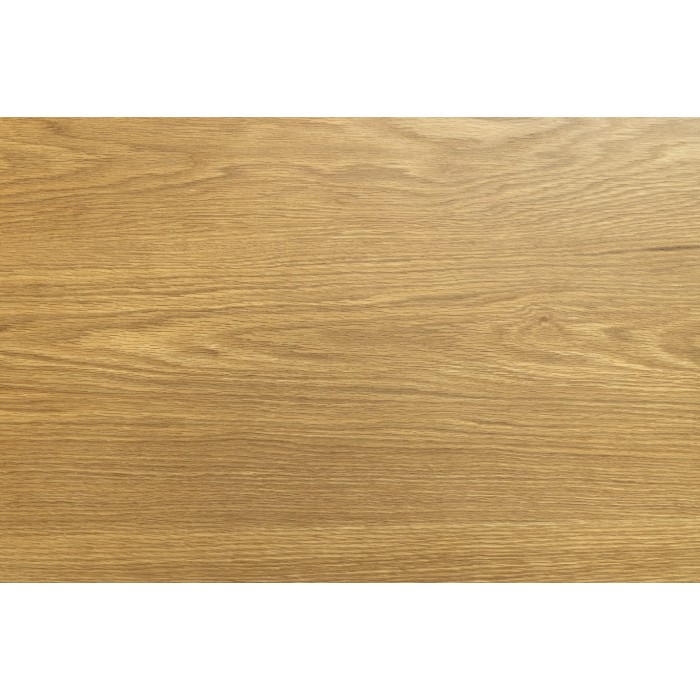 Eettafel RADIAM – MDF met licht notenhoutfineer en metaal – 200-320 cm – Uitschuifbaar