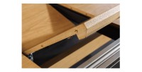 Table de salle à manger RADIAM – MDF plaqué chêne et métal – 180-300 cm – Extensible