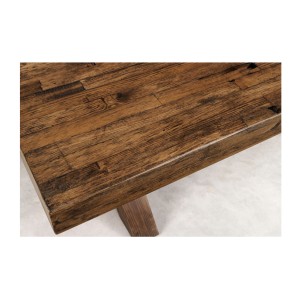Table de salle à manger DIVANI – Bois massif et métal – 210 cm – Style rustique