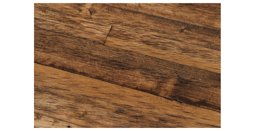 Table de salle à manger DIVANI – Bois massif et métal – 210 cm – Style rustique