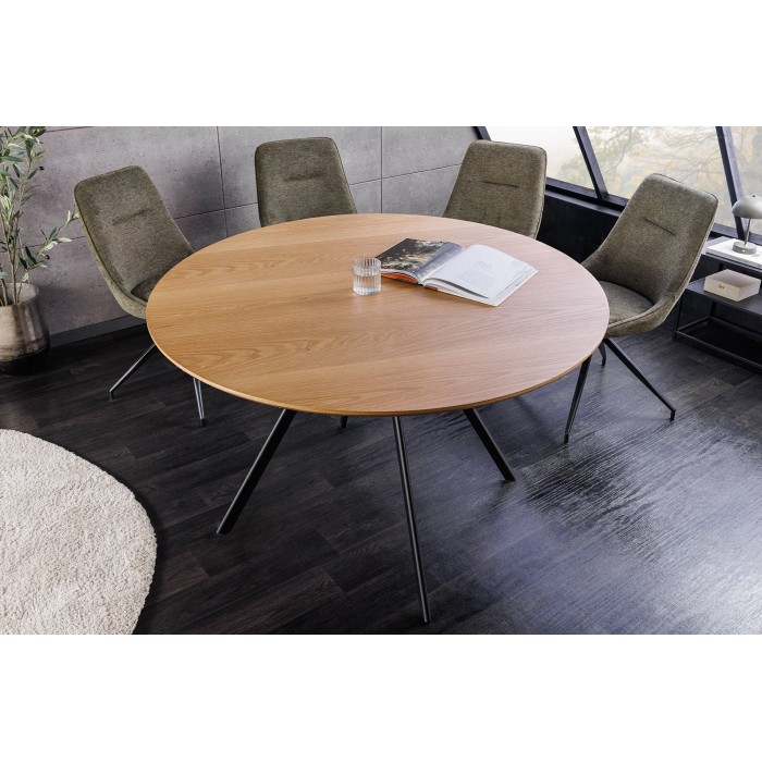 Table SOREN ronde 120cm vue de haut rapprochée