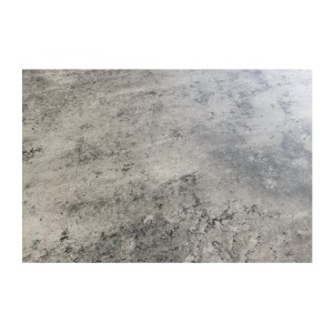 Table de salle à manger SOREN – Aspect pierre et métal – 100 cm – Ronde – Style moderne