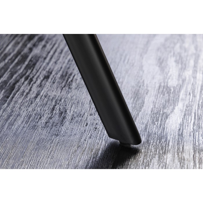 Tavolo da pranzo SOREN – Effetto pietra e metallo – 100 cm – Rotondo – Stile moderno