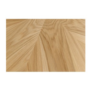 Table de salle à manger SOREN – Placage chêne et métal – 120 cm – Ronde – Style moderne