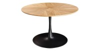 Table SOREN ronde 120cm pied original et plateau à motif