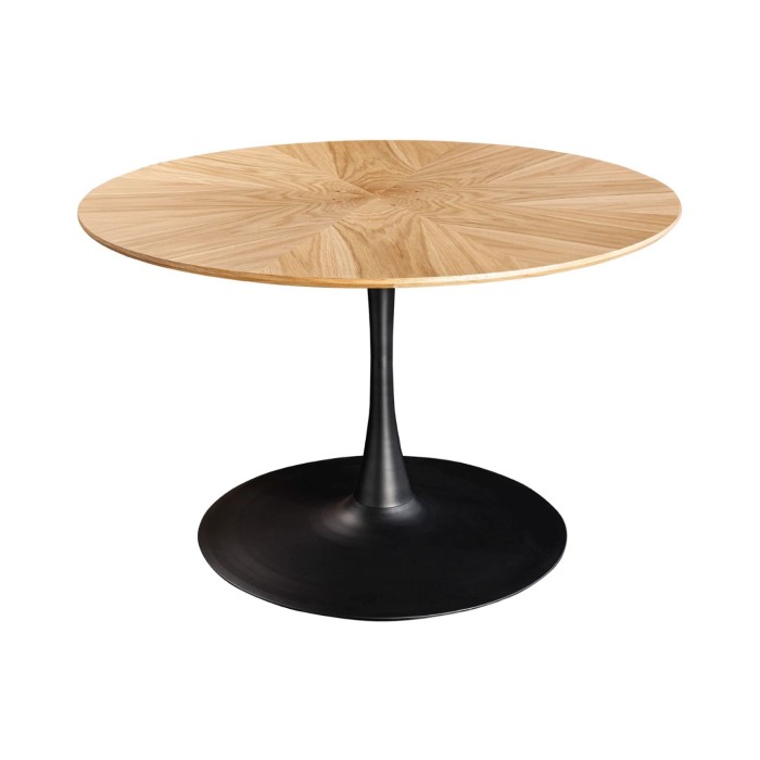 Table SOREN ronde 120cm pied original et plateau à motif