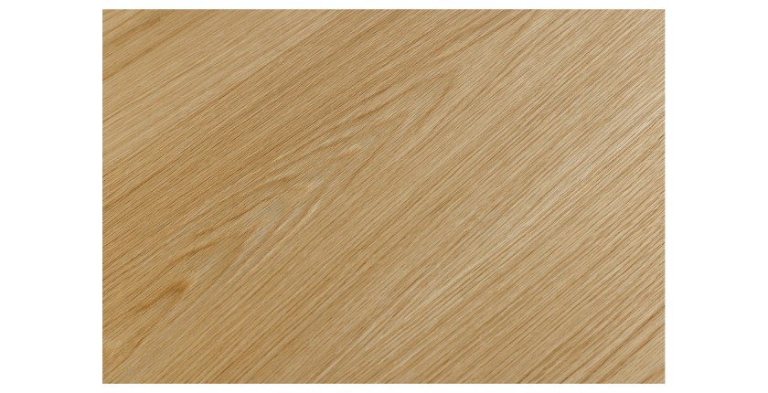 Table de salle à manger AZMA – Placage chêne et métal – 200 cm – Style moderne