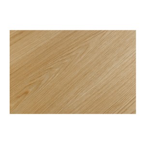 Table de salle à manger AZMA – Placage chêne et métal – 200 cm – Style moderne