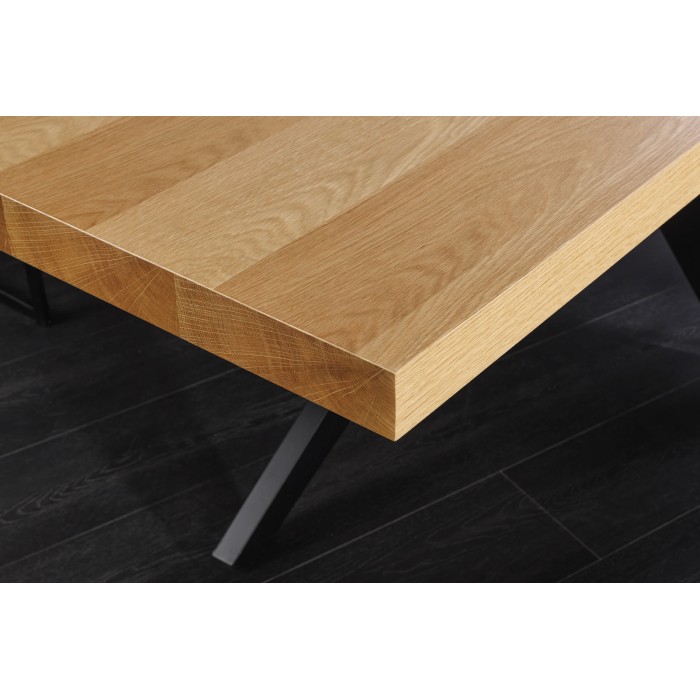 Esstisch AZMA – Eichenfurnier und Metall – 240 cm – Moderner Stil