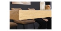Table de salle à manger AZMA – Placage chêne et métal – 240 cm – Style moderne