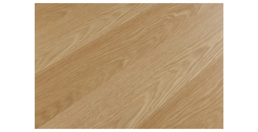 Table de salle à manger AZMA – Placage chêne et métal – 240 cm – Style moderne