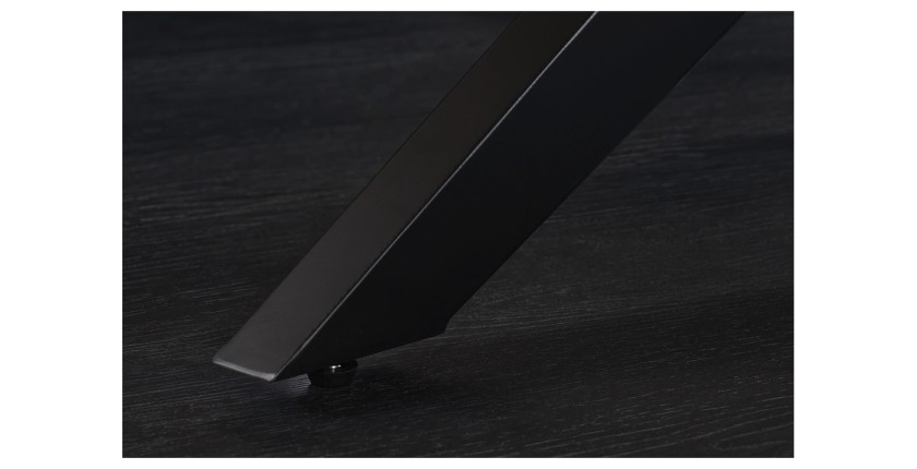 Table de salle à manger AZMA – Placage chêne et métal – 240 cm – Style moderne