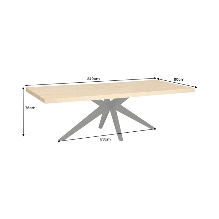 Table AZMA 240cm dimensions