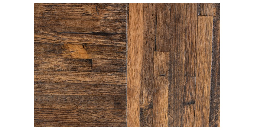 Table de salle à manger TONDAL – Bois de pin, MDF et métal – 160-200 cm – Extensible