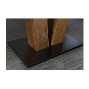 Table de salle à manger TONDAL – Bois de pin, MDF et métal – 160-200 cm – Extensible