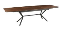 Table de salle à manger GRANI – Placage noyer et métal – 180-270 cm – Extensible