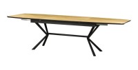 Table de salle à manger GRANI – Placage chêne clair et métal – 180-270 cm – Extensible