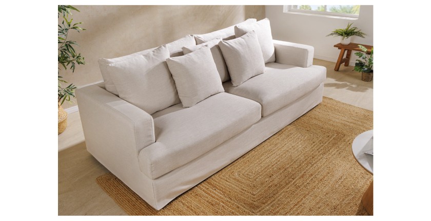 Canapé droit KALIA blanc vu de haut