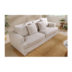 Canapé droit KALIA blanc vu de haut