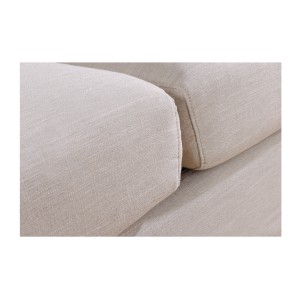 Zoom sur une partie précise du canapé droit KALIA blanc