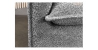 Zoom sur la structure du canapé droit KALIA en tissu bouclette gris