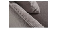 Zoom sur le dossier du canapé d'angle KALIA en velours taupe