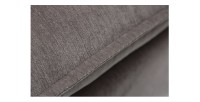 Zoom sur la couture du canapé d'angle KALIA en velours taupe