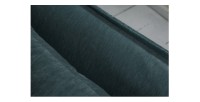 Zoom sur le dossier du canapé droit KALIA bleu canard