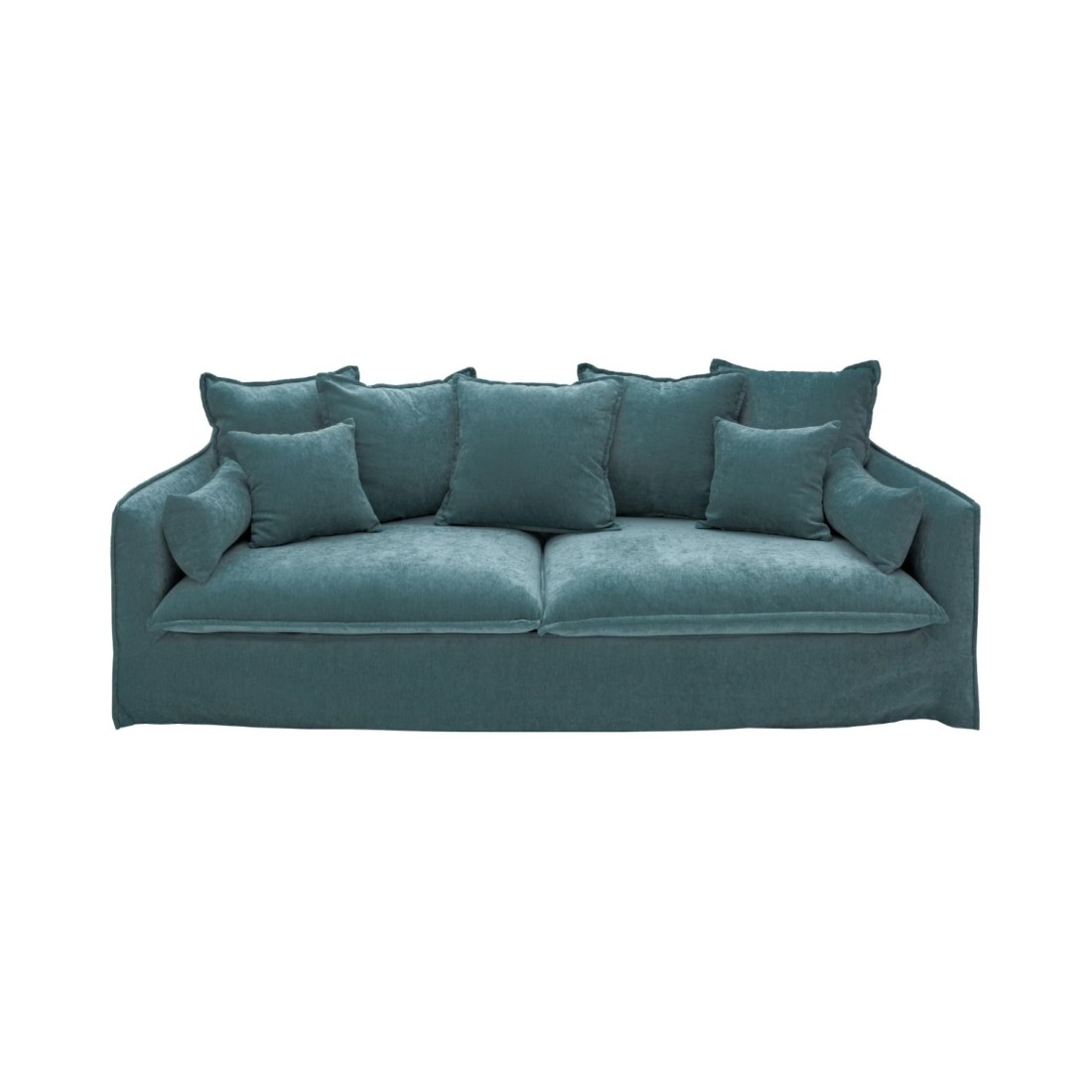 Canapé droit KALIA bleu canard