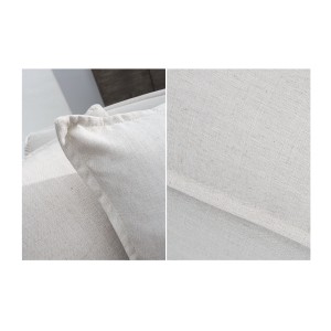 Zoom sur les détails du canapé d'angle KALIA blanc