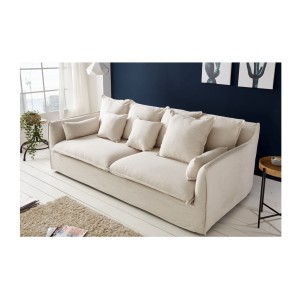 Canapé droit 3 places HEAVEN blanc vu de côté