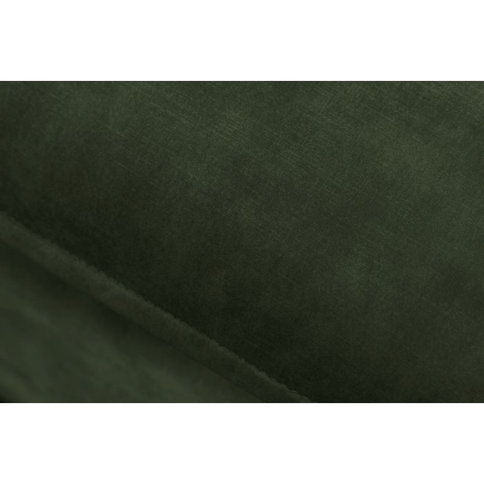 Zoom sur l'assise du pouf KALIA en velours vert foncé