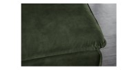 Zoom sur l'angle du pouf KALIA en velours vert foncé